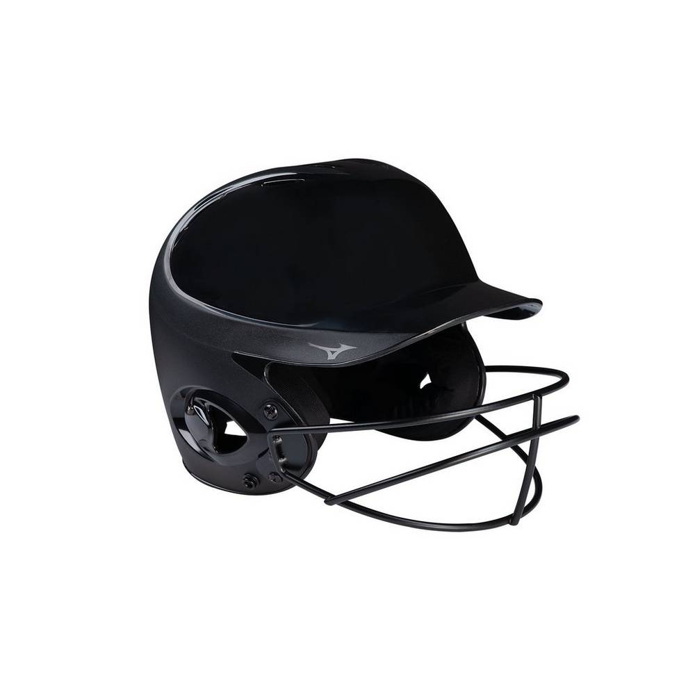 Womens Mizuno MVP Series Solid Batting Helmet with Fastpitch Softball Mask Helmet Black Philippines